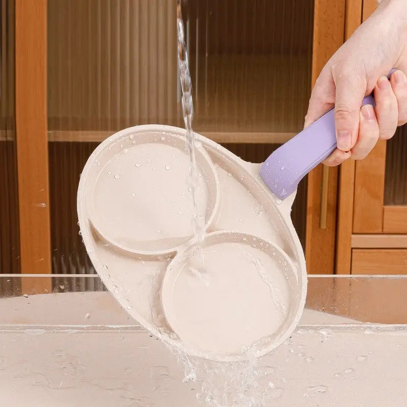 Household 2 In 1 Aluminum Die Casting Double Hole Breakfast Pan Mini Egg Frying Pan