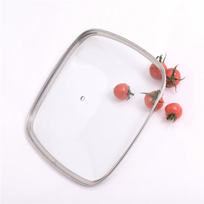 Square tempered glass lid