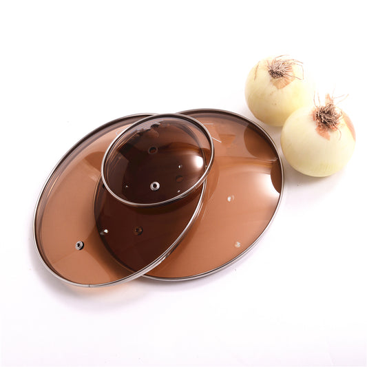 Brown G type tempered glass lid