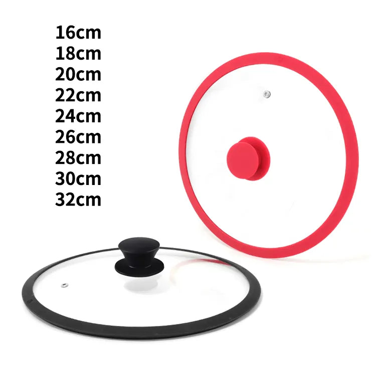 Single layer Silicone 24cm tempered glass lid