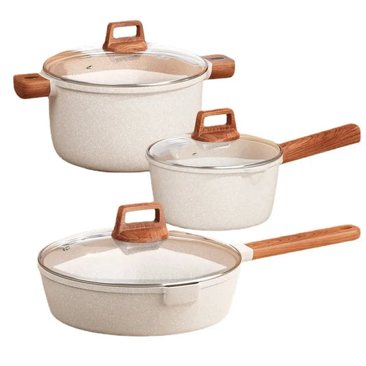 Multifunctional Aluminum Custom Cooking Nonstick Kitchen Cookware Ceramic Pots And Pans Set
