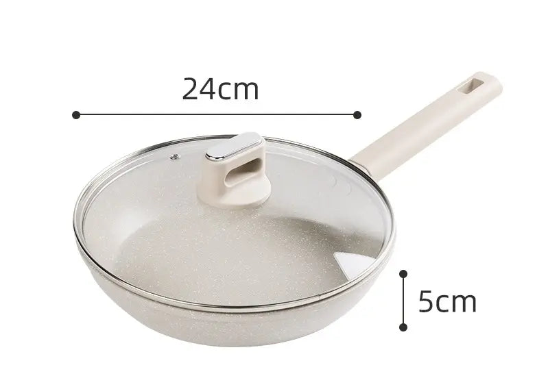 Factory High Quality Cookware 24cm Die Cast Aluminum Frying Pan With Lid And Handle