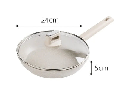 Factory High Quality Cookware 24cm Die Cast Aluminum Frying Pan With Lid And Handle