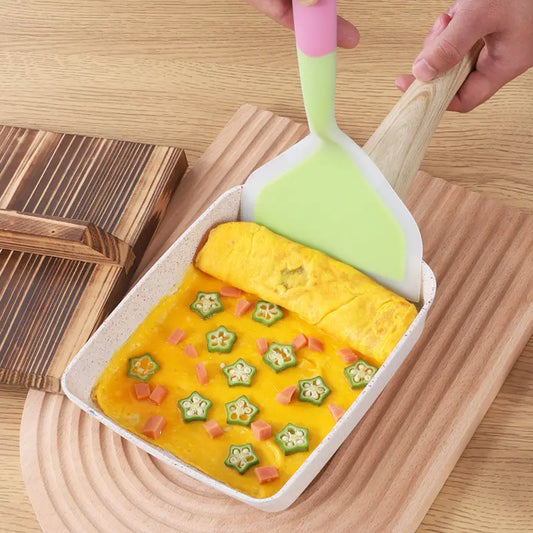 Japanese Style Maifan Stone Flat-Bottomed Non-Stick Pan Breakfast Frying Pan With Wood Handle