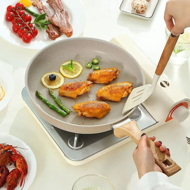 22cm Multiple Size Kitchen Utensils Cooking Ware Pan Aluminum Alloy Non-Stick Omelet Pancake Pan