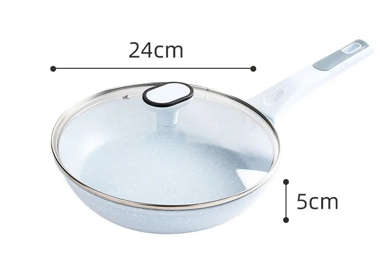 Factory High Quality Cookware 24cm Die Cast Aluminum Frying Pan With Lid And Handle