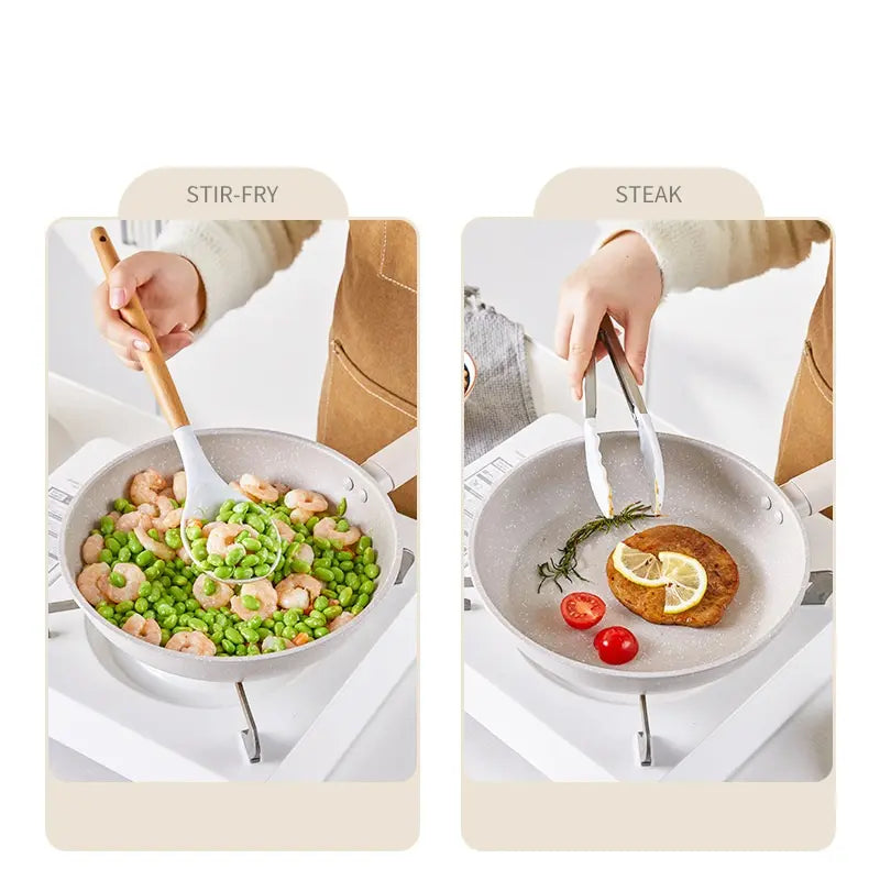 Factory High Quality Cookware 24cm Die Cast Aluminum Frying Pan With Lid And Handle